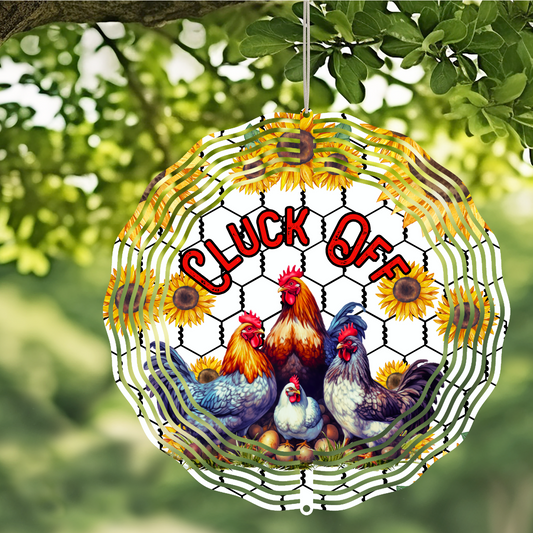 #536 Cluck Off Wind Spinner- 10 Inch