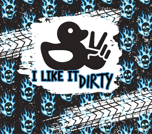 #546 Blue I Like It Dirty Jeep Tumbler
