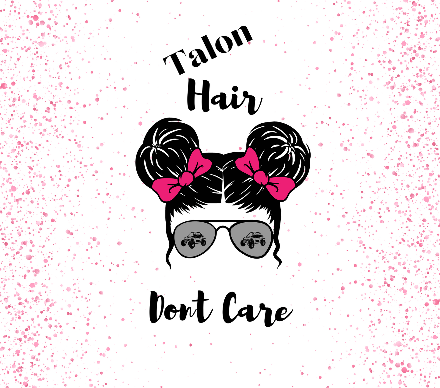 #55 Talon Hair Messy Bun Pink Tumbler