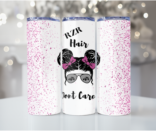 #62 RZR Hair Messy Bun Purple Tumbler