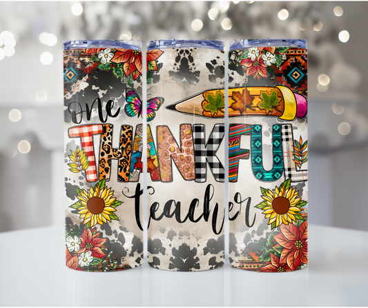 #69 One Thankful Teacher Tumbler