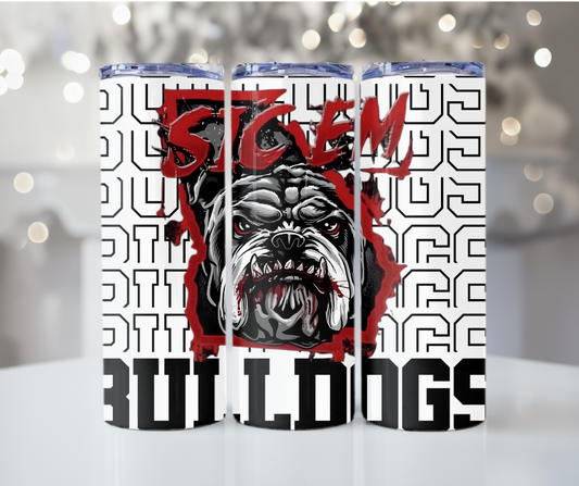 #8 Georgia Bull Dogs Sic Em Tumbler