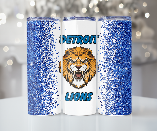 #144 Detroit Lions with Growling Lion Logo Tumbler