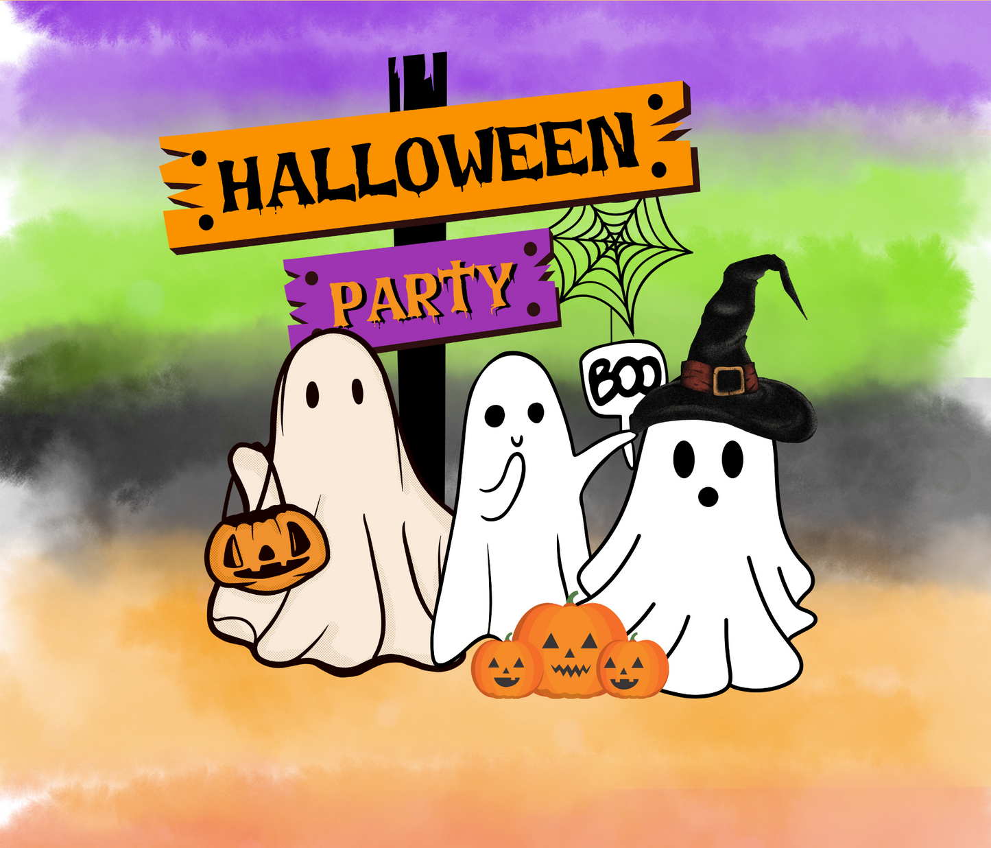 #115 Halloween Party Ghost Tumbler