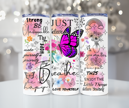 #543 Just Breathe Tumbler