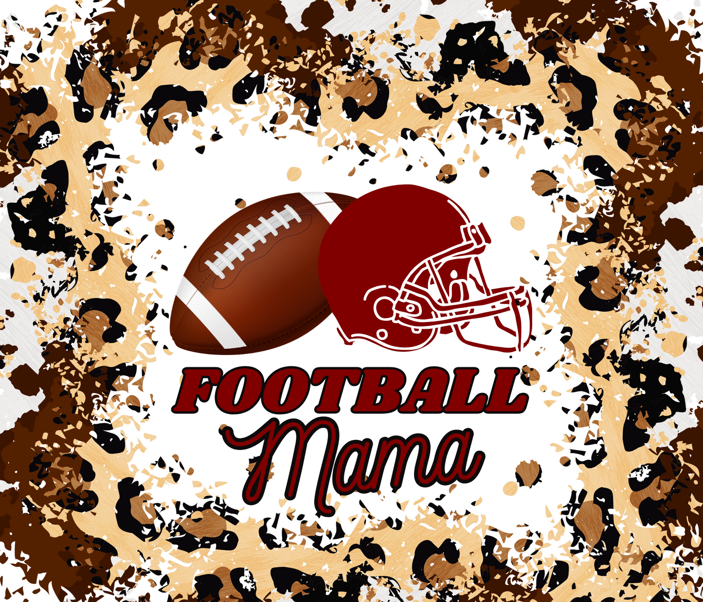 #97 Maroon Cheeta Football Mama Tumbler