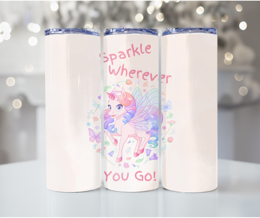 #150 Sparkle Wherever You Go Unicorn Unicorn Tumbler