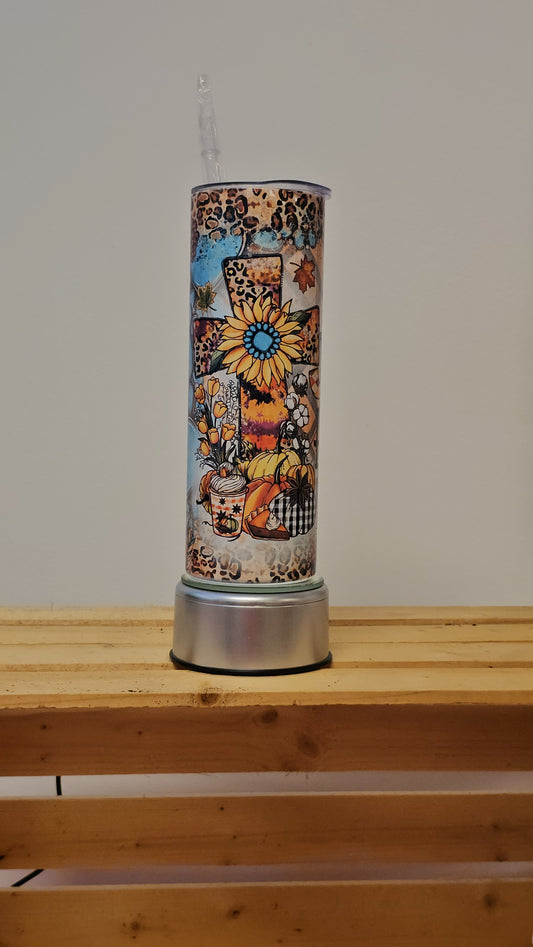 #64 Fall Is For Jesus He Never Leaves Tumbler